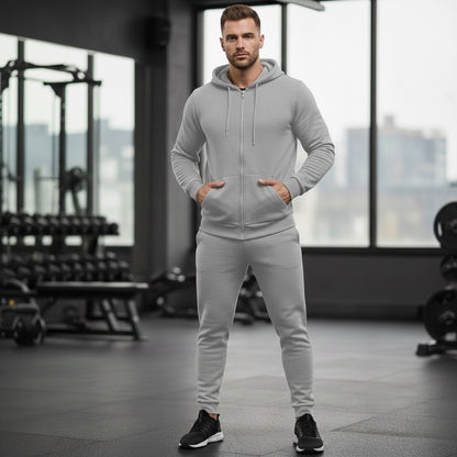Ensemble de jogging homme 2 pièces – Sweat à capuche zippé & pantalon – Automne/Hiver