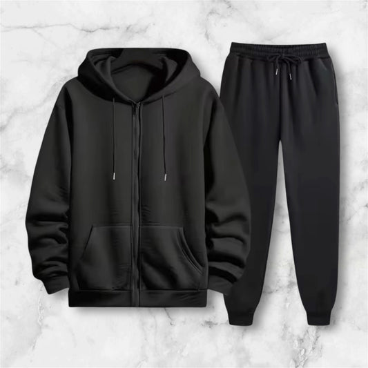 Ensemble de jogging homme 2 pièces – Sweat à capuche zippé & pantalon – Automne/Hiver