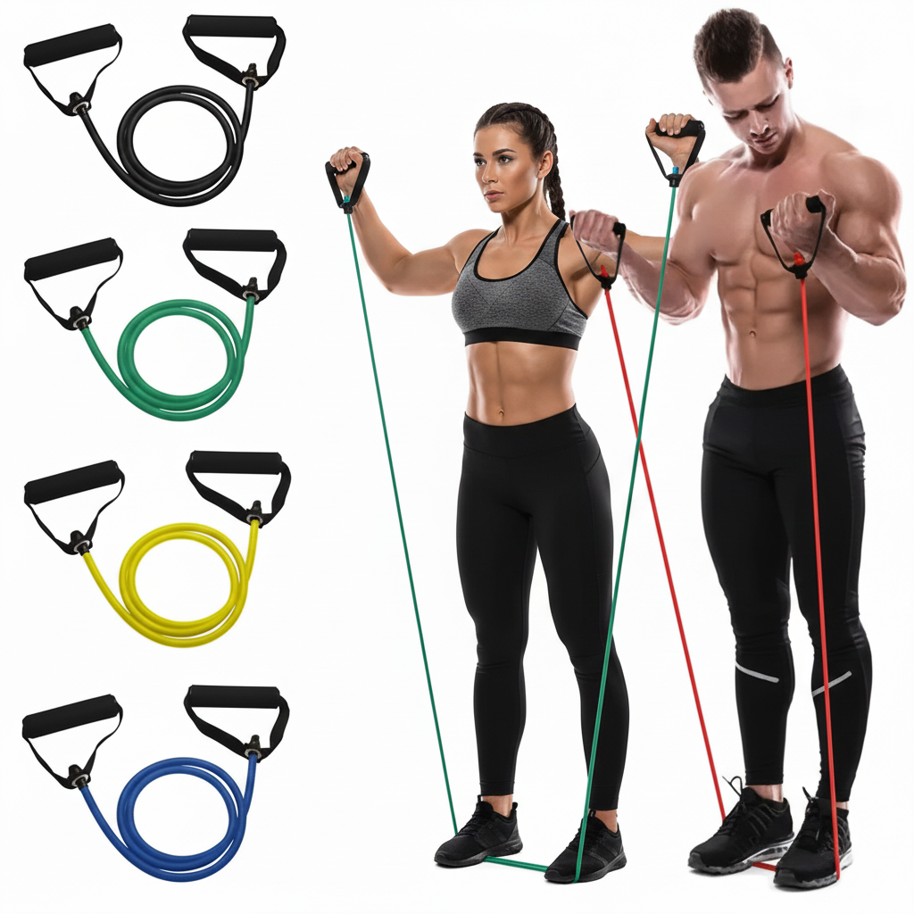 Bandes d’entraînement conçues pour la musculation et les exercices de renforcement à domicile. Adaptées aux hommes et aux femmes, elles offrent une solution pratique et efficace pour s’entraîner partout.