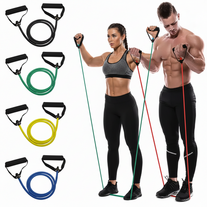 Bandes d’entraînement conçues pour la musculation et les exercices de renforcement à domicile. Adaptées aux hommes et aux femmes, elles offrent une solution pratique et efficace pour s’entraîner partout.