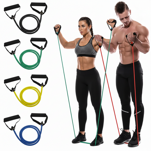 Bandes d’entraînement conçues pour la musculation et les exercices de renforcement à domicile. Adaptées aux hommes et aux femmes, elles offrent une solution pratique et efficace pour s’entraîner partout.