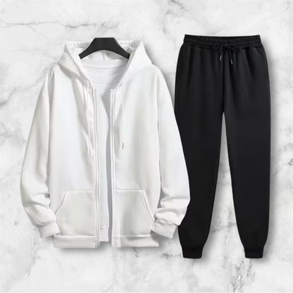 Ensemble de jogging homme 2 pièces – Sweat à capuche zippé & pantalon – Automne/Hiver