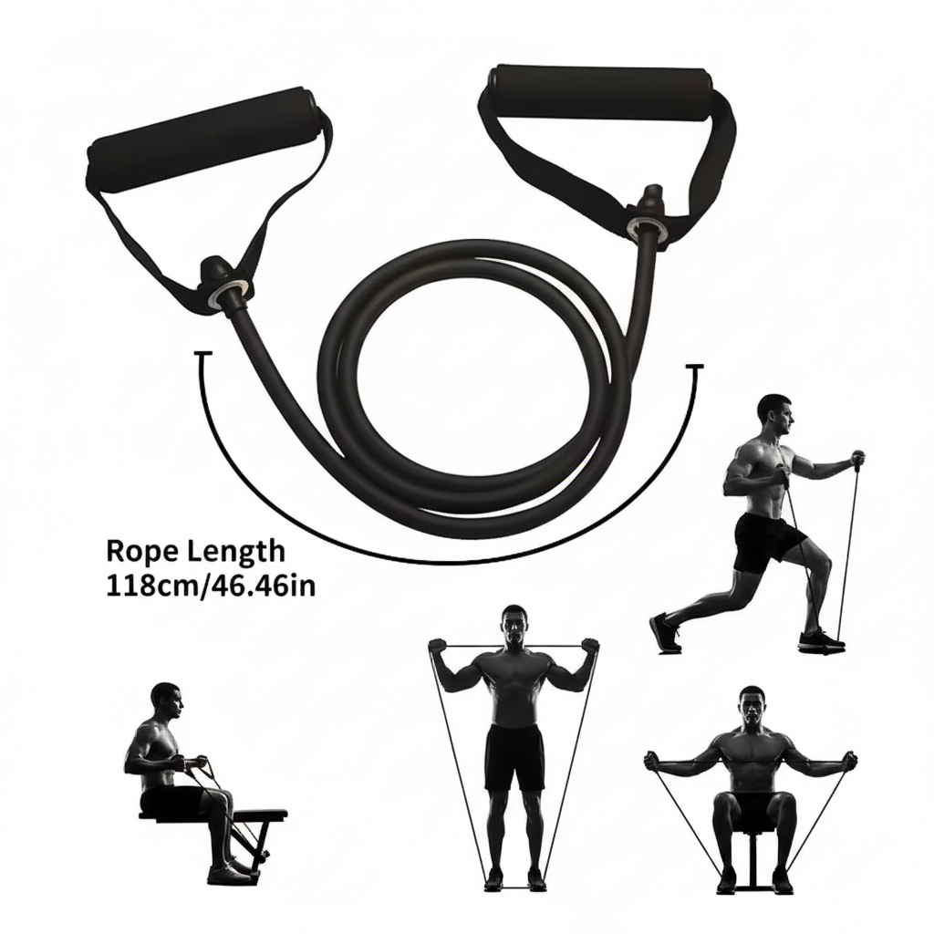 Bandes d’entraînement conçues pour la musculation et les exercices de renforcement à domicile. Adaptées aux hommes et aux femmes, elles offrent une solution pratique et efficace pour s’entraîner partout.